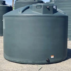 The image depicts a 1,200-gallon vertical water storage tank measuring 86" in diameter and 56.5" in height.