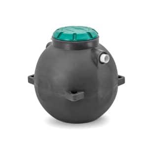 The image shows a 300-gallon sphere pump tank.