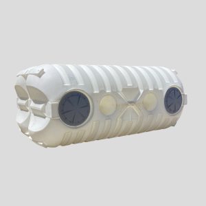 The image depicts a 1725 Gallon Low Profile Underground Tank D2