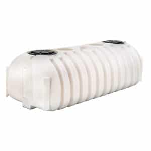 The image depicts a low-profile below-ground cistern tank.